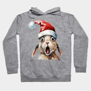 Funny Christmas Rabbit Face Hoodie